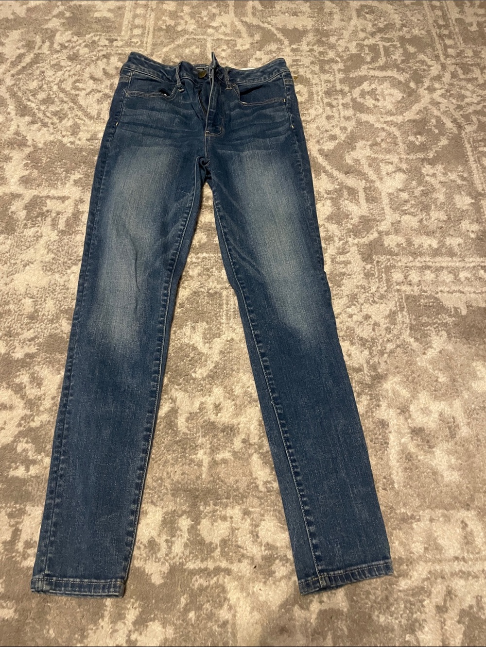 Classic Women's Skinny Jeans in Dark Blue hight rise jeggins
